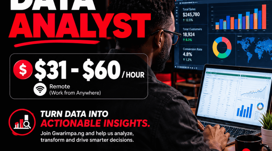 Data Analyst ($31 – $60/hour)